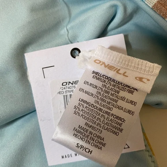 NWT O'NEILL Heidi Stripe Seville Sunset Medium Coverage Bottom , size Small - Picture 5 of 7